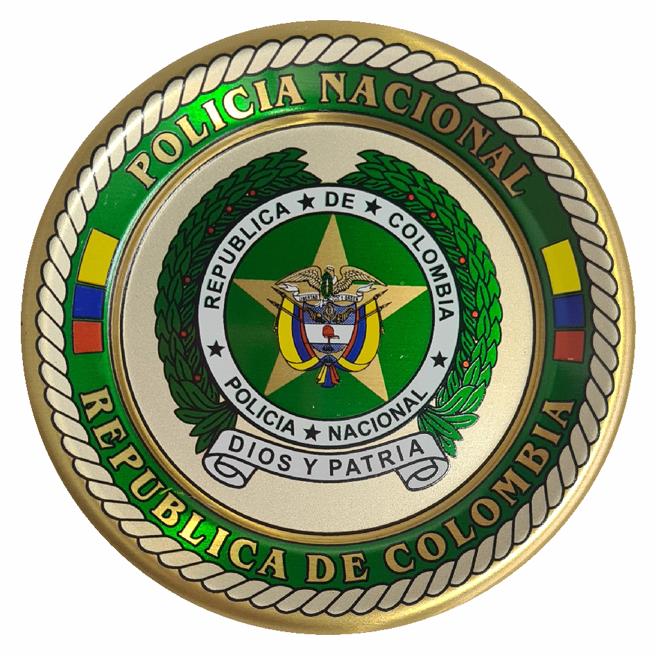 Portaescudo Policía Nacional Color – Athos Publicidad & Protocolo